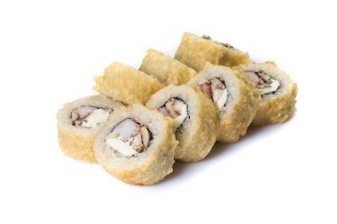 Beyaz hizmet kümesi suşi rulo