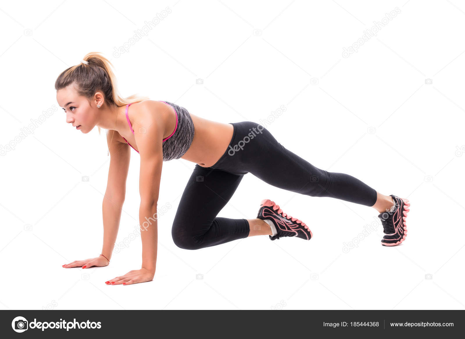 Girl With Skinny White Pushup Pants Stock Photo, Picture and