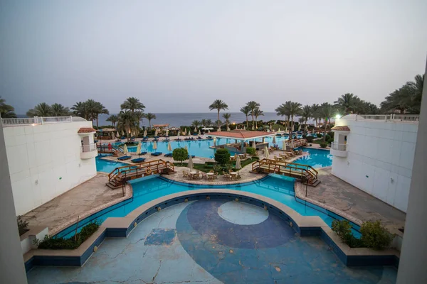 Sharm El Sheikh, Egypt - April , 2018: Territory of Hotel in Sharm el Sheikh of Egypt — Stock Photo, Image