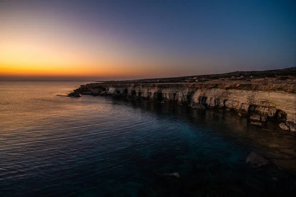 Ayia Napa Kıbrıs Taki Ünlü Deniz Mağaraları Hava Manzarası Doğa — Stok fotoğraf