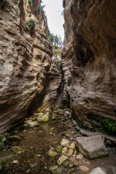 Belo Vale Avakas Gorge Durante Trekking Ilha Chipre — Fotografia de Stock