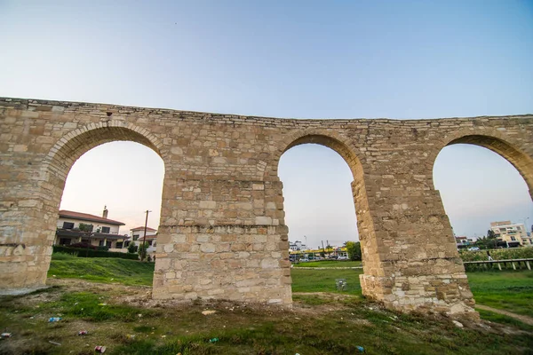 Larnaca Kıbrıs Için Eski Kamares Kemeri — Stok fotoğraf