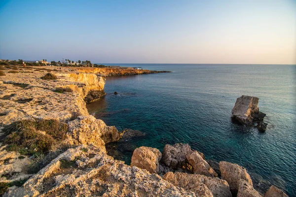 Ayia Napa Chipre Con Hermoso Puente Roca Amor Mar Mediterráneo — Foto de Stock