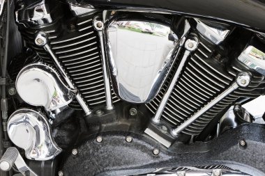 Güçlü motor motosiklet motoru krom