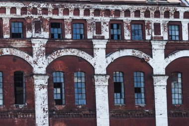 Bir eski bina, doku tuğla duvar.