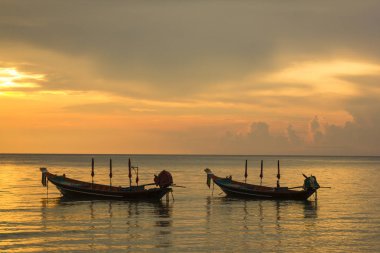 alacakaranlık gökyüzü denize, Koh Tao, Tayland