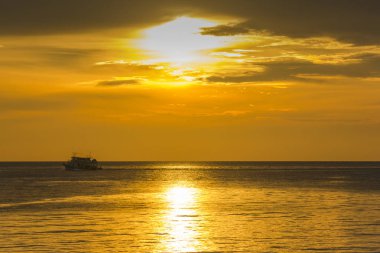 alacakaranlık gökyüzü denize, Koh Tao, Tayland
