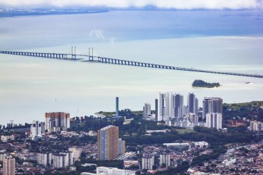 Tepesi'nden, Penang, Malezya Penang Şehir Manzaralı