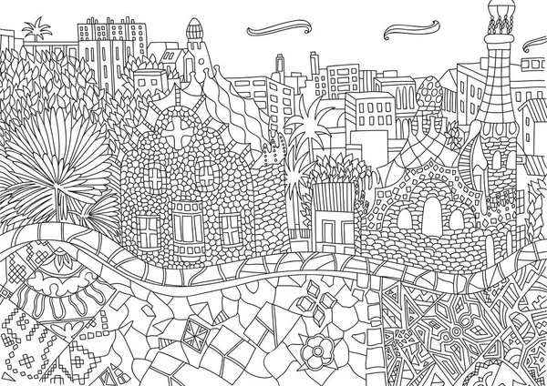 背景、大人のぬりえデザイン要素に zendoodle 城の風景です。株式ベクトル — ストックベクター © somjaicindy@gmail 背景、大人のぬりえデザイン要素に Zendoodle 城の風景です。株式ベクトル — ストックベクター © somjaicindy@gmail