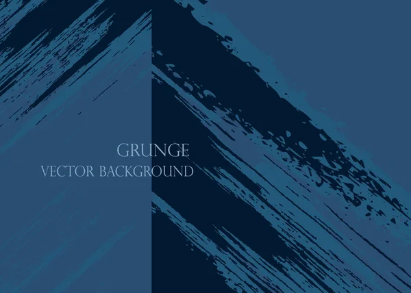 Grunge fundo azul com traços pretos diagonais. Padrão riscado, textura para design — Vetor de Stock