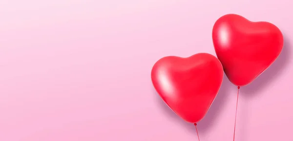 Láska srdce balónky — Stock fotografie