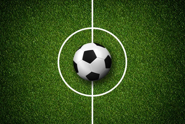 3D rendering - Soccer Field with Ball — Stock Photo, Image