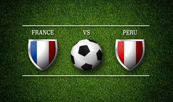 Horaires des matchs de football, France vs Pérou — Photo