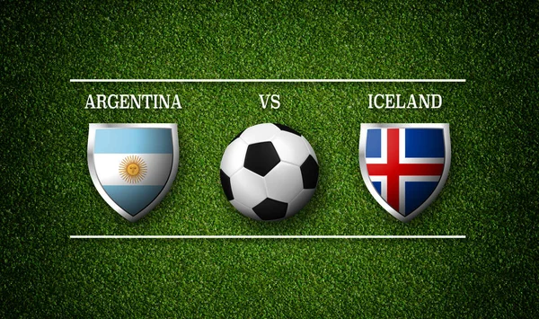 Calendario del partido de fútbol, Argentina vs Islandia —  Fotos de Stock