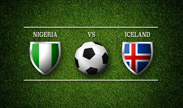 Horaires des matchs de football, Nigeria vs Islande — Photo