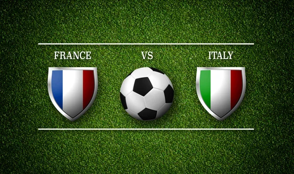 Horario de partidos de fútbol, Francia vs Italia —  Fotos de Stock