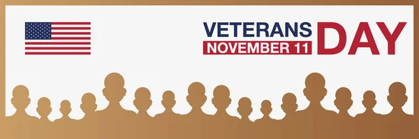 Banner promocional del día de los veteranos . — Archivo Imágenes Vectoriales