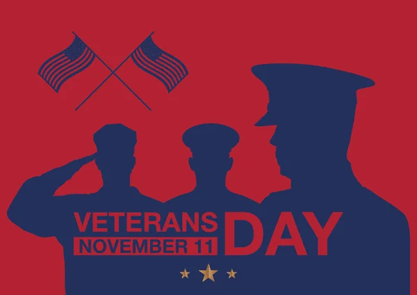 Banner promocional del día de los veteranos . — Vector de stock