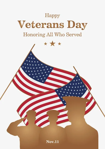 Veterans day promo banner. — Stock vektor