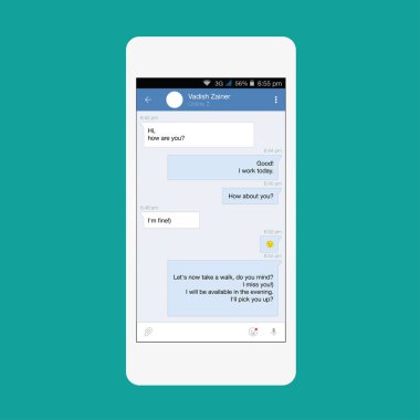 Vektör smartphone. Sosyal ağlar.