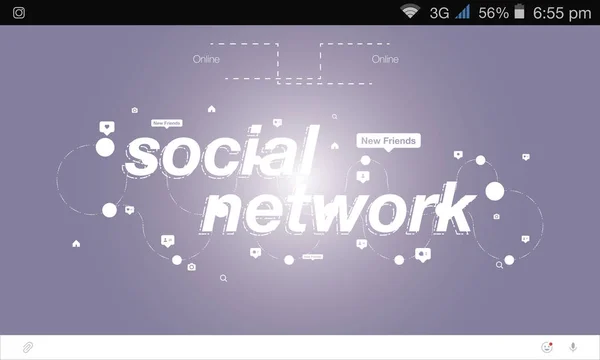 Банер глобальна соціальна мережа . — стоковий вектор
