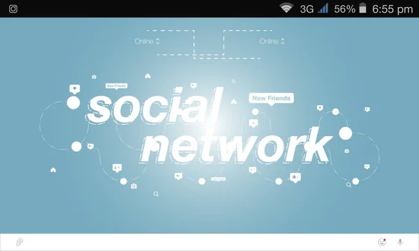 Banner globális szociális hálózat. — Stock Vector