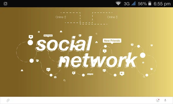 Banner globales soziales Netzwerk. — Stockvektor