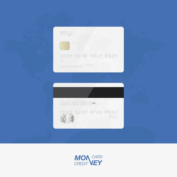 Ilustração vetorial de cartão de crédito. — Vetor de Stock