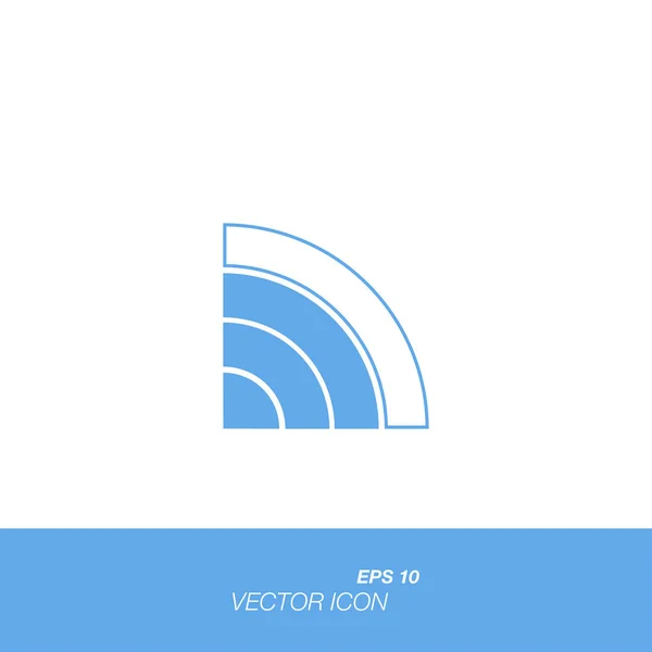 Icono WIFI en estilo plano aislado sobre fondo blanco . — Vector de stock