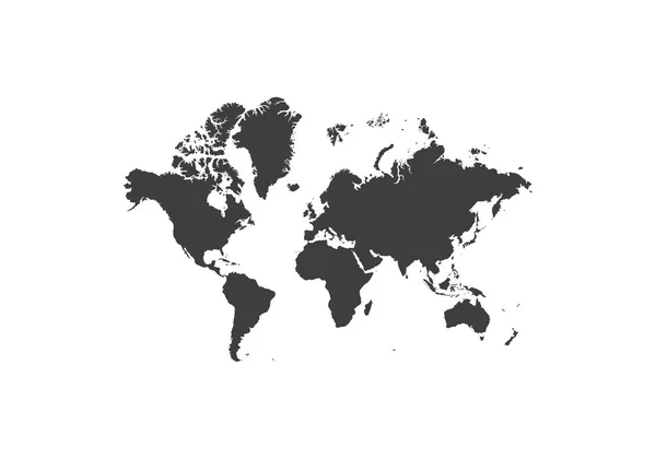 黑暗的世界地图矢量 — 图库矢量图片