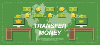 Para transferi. Dünya Haritası içinde belgili tanımlık geçmiş