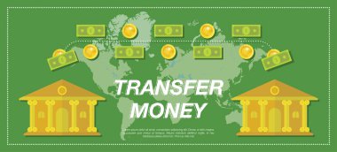 Para transferi. Düz vektör çizim Eps10