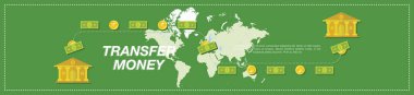 Para transferi. Düz vektör çizim Eps10