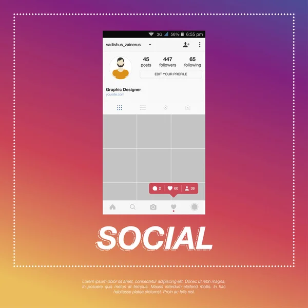 Applicazione mobile e icona per social network . — Vettoriale Stock