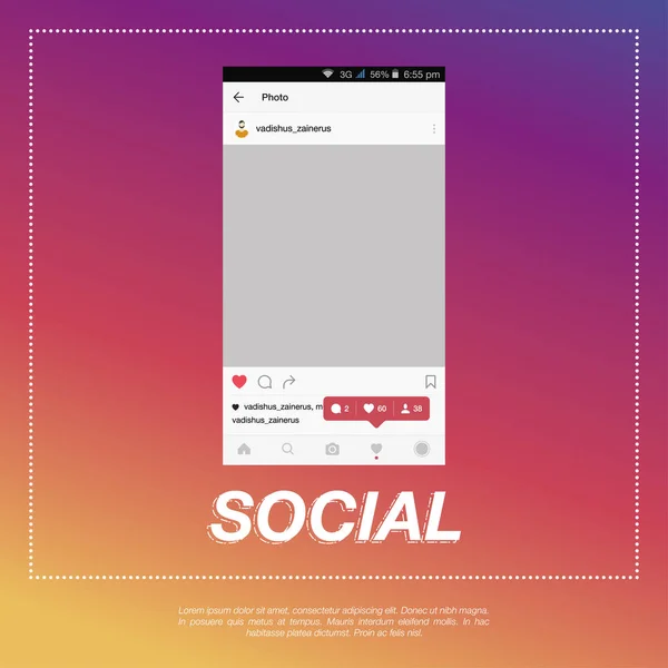 Applicazione mobile e icona per social network . — Vettoriale Stock