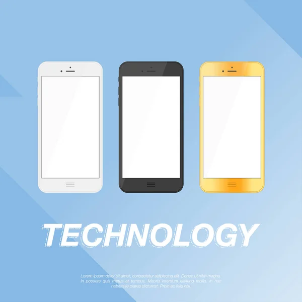 Illustration de design mobile pour smartphone EPS 10 — Image vectorielle