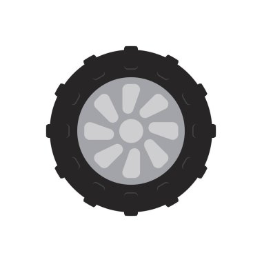 Taşıma için tekerlek üzerinde beyaz bir arka plan.