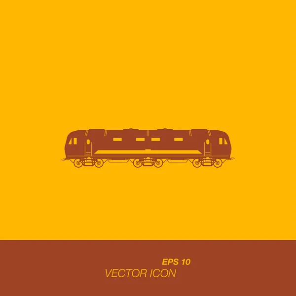 Une icône de train dans le style plat . — Image vectorielle
