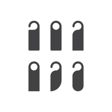 Etiket üzerindeki beyaz bir arka plan üzerinde kapı.