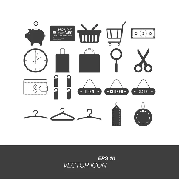 Definir ícones em estilo plano isolado no fundo branco . —  Vetores de Stock