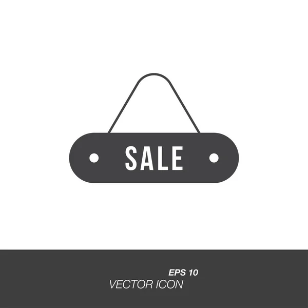 Plaque icône de vente dans un style plat isolé sur fond blanc . — Image vectorielle