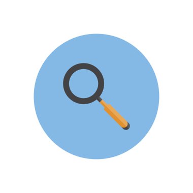 Herkesdaire oluşturacak şekilde izole düz stilde arama simgesi.