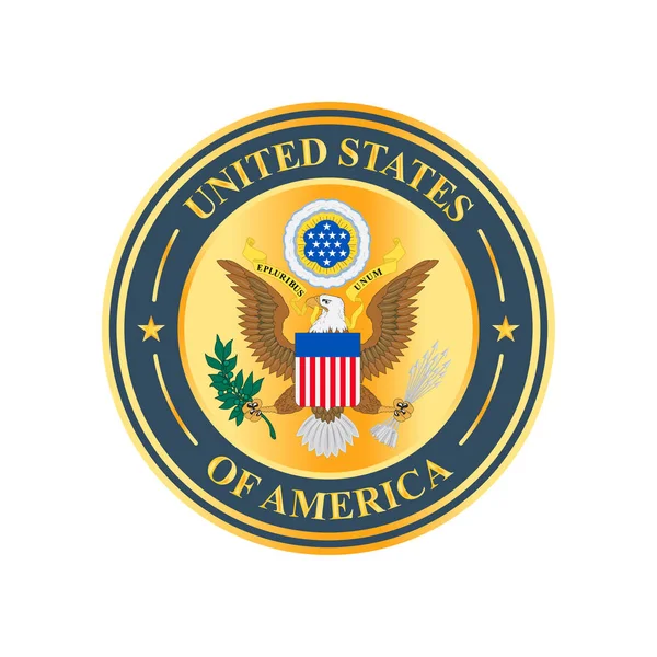 Bize silah kat. Vektör amblemi Amerika Birleşik Devletleri.