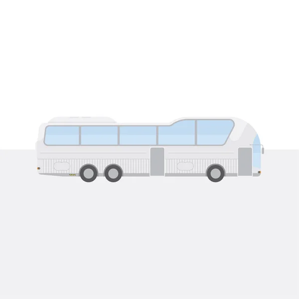 Grand bus blanc sur fond clair . — Image vectorielle