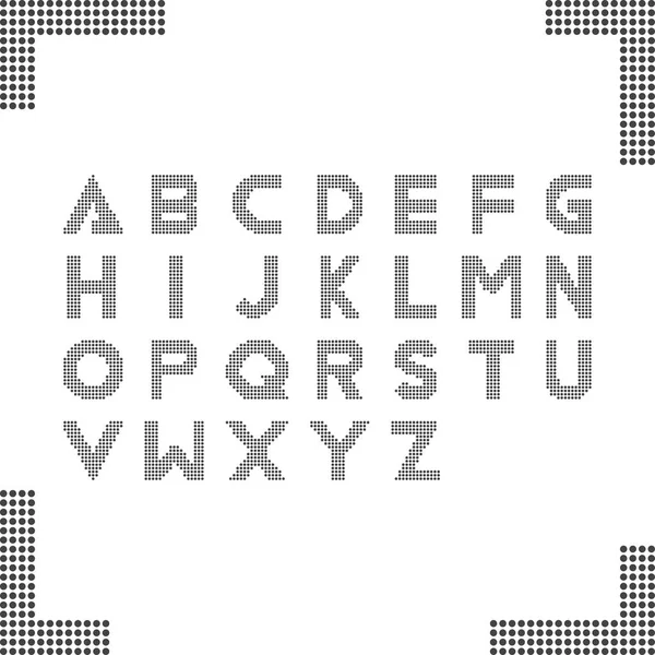 Διάνυσμα αλφάβητο με τη μορφή ενός τελείες. — Διανυσματικό Αρχείο