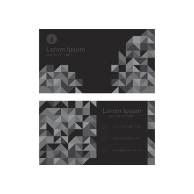 İş grafikleri için modern bir kartvizit şablonu.