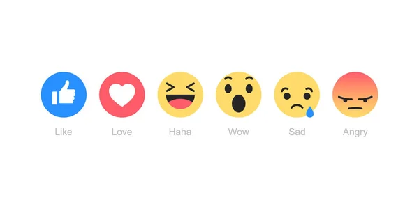 Definir emoji como ícone social . — Vetor de Stock