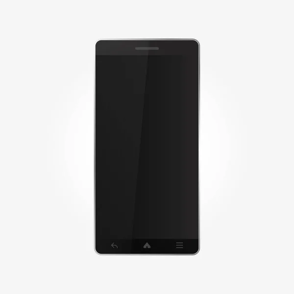 Μαύρη μοντέρνα smartphone με μεγάλη οθόνη. — Διανυσματικό Αρχείο