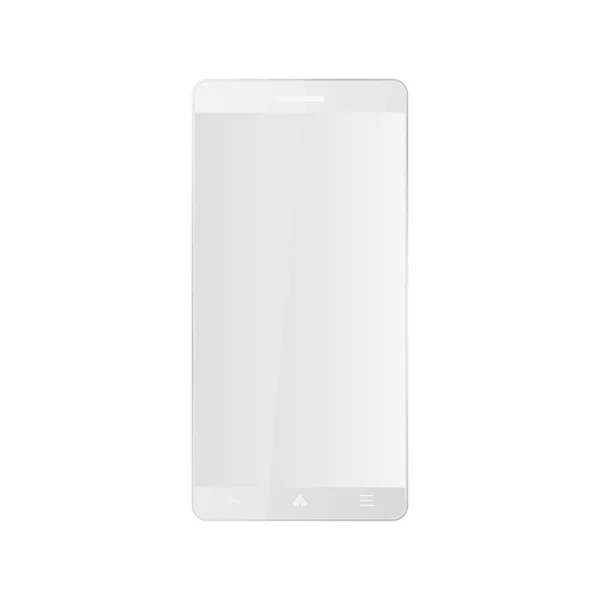 Λευκή μοντέρνα smartphone με μεγάλη οθόνη. — Διανυσματικό Αρχείο
