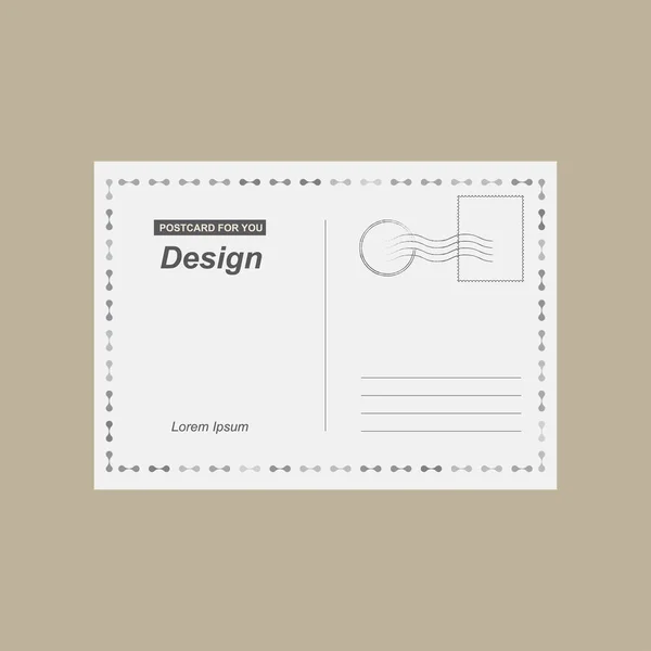 Vector briefkaart. Post-kaart voor reizen. — Stockvector